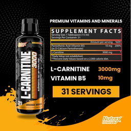 NUTREX L-CARNITINE 3000 31 SERV ORANGE MANGO