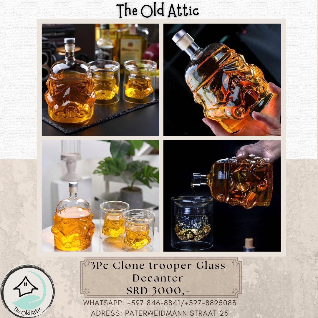 3pc Clone Trooper Glass Decanter 