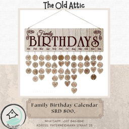 Family Birthday Calender