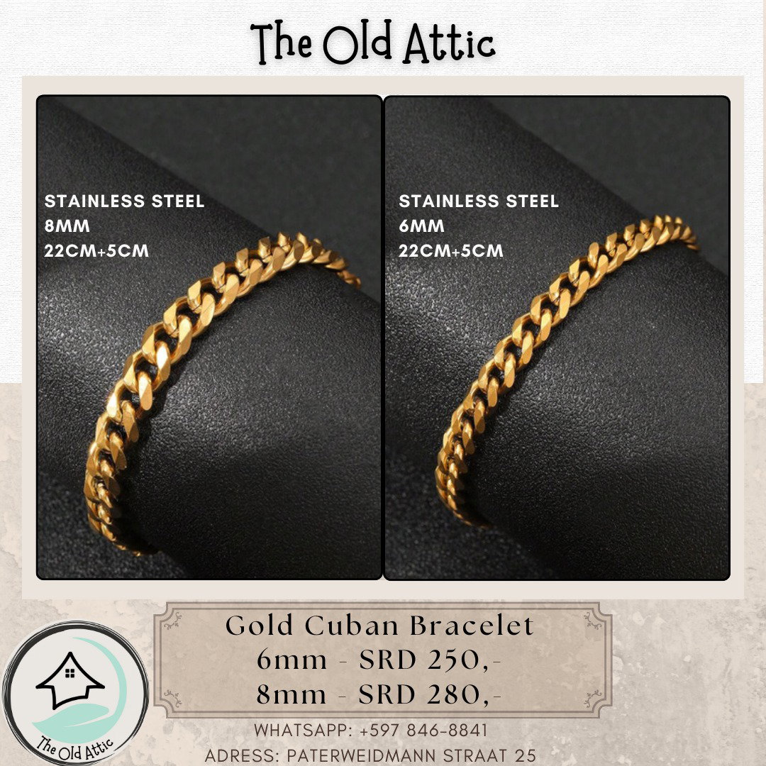 Gold Cuban Bracelet 8MM