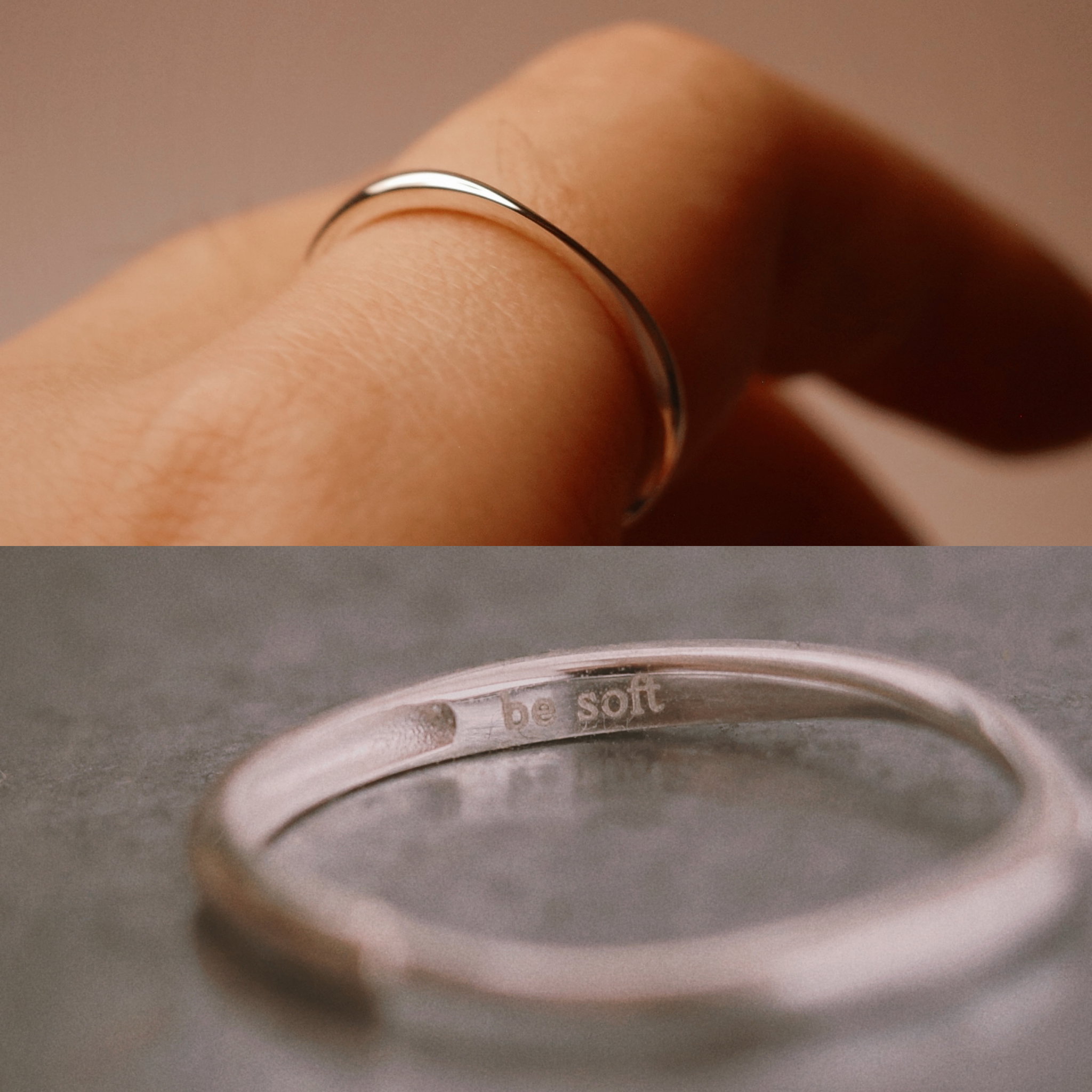 S925 Silver Ring - be soft / flow / breathe_0