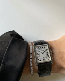 (PO) REGULAR TENNIS BRACELET- WHITE GOLD 