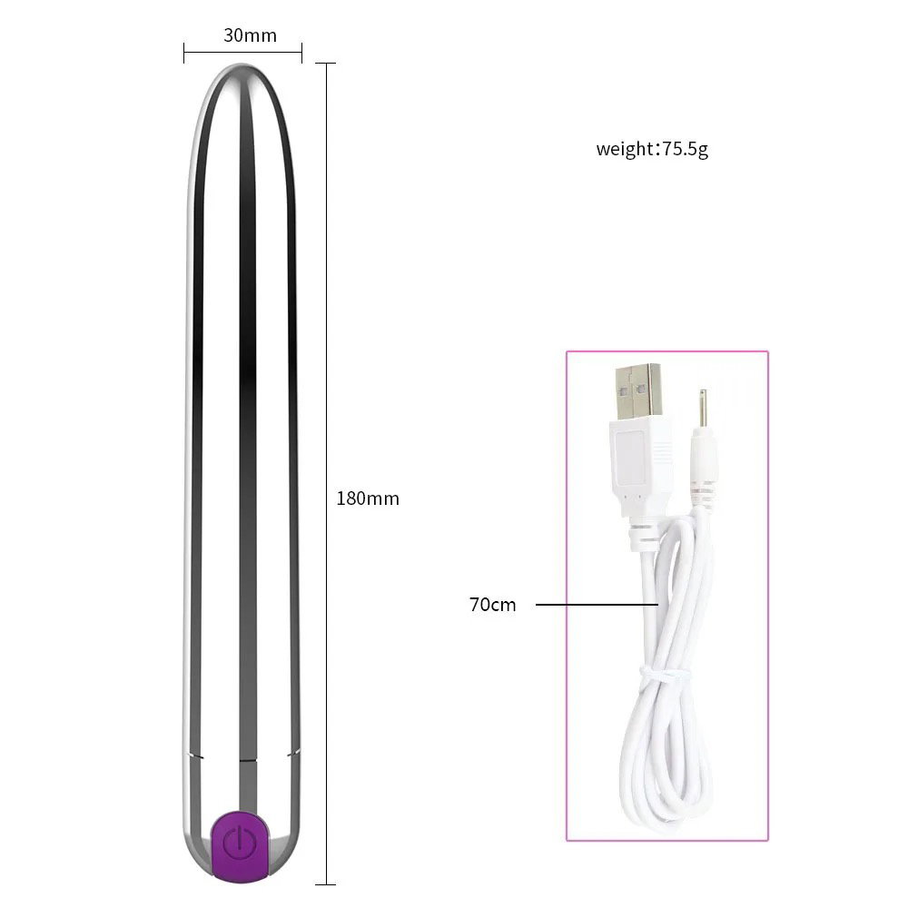 Bullet Vibrator Clitoral Stimulator Vagina G Spot Massager Masturbation USB Rechargeable Vibration Sex Toys For Women_0