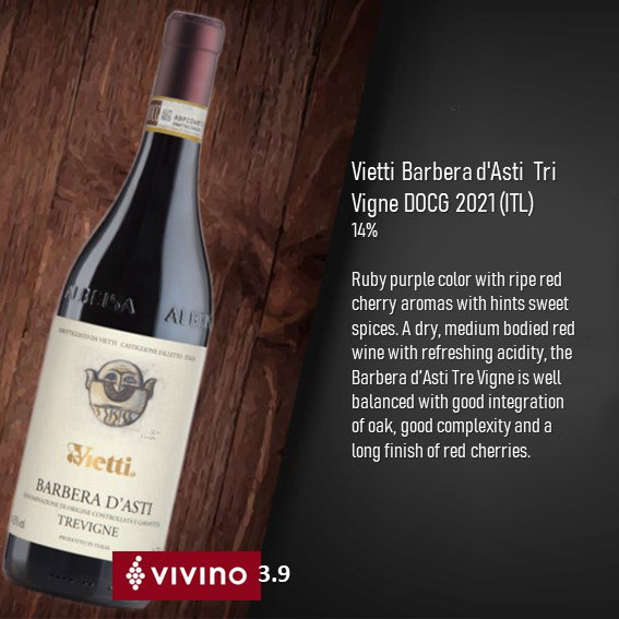Vietti BARBERA d'Asti Tri Vigne DOCG 2021