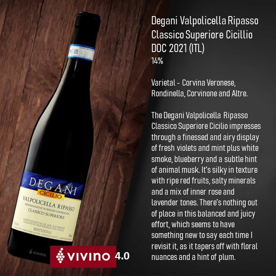 Degani Valpolicella RIPASSO Classico Superiore Cicillio DOC 2021