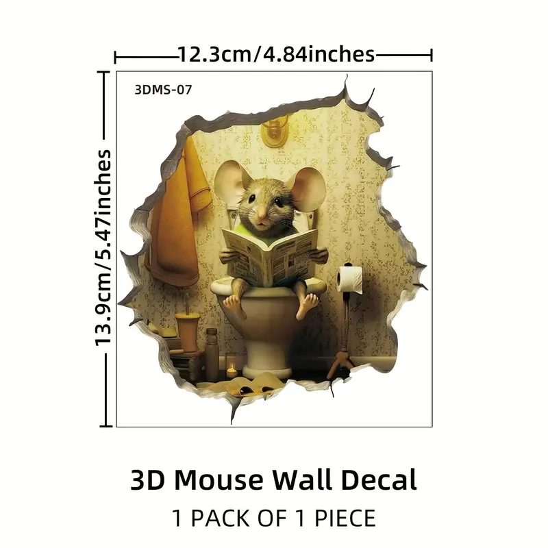 Mouse Hole in the wall Sticker_3