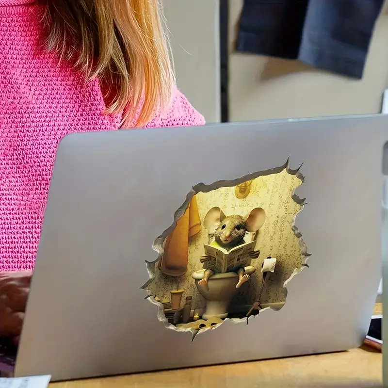 Mouse Hole in the wall Sticker_2