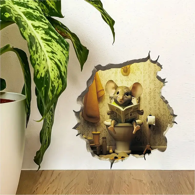 Mouse Hole in the wall Sticker_0