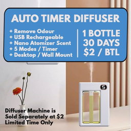 Automatic Scent Diffuser Toilet Remove Odour Bedroom Office Car Humidifier Ionizer Home Fragrance