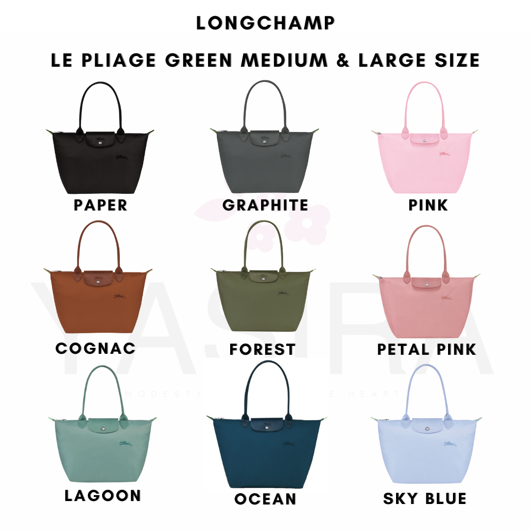 Longchamp Le Pliage Green (Large Long Handle)_3
