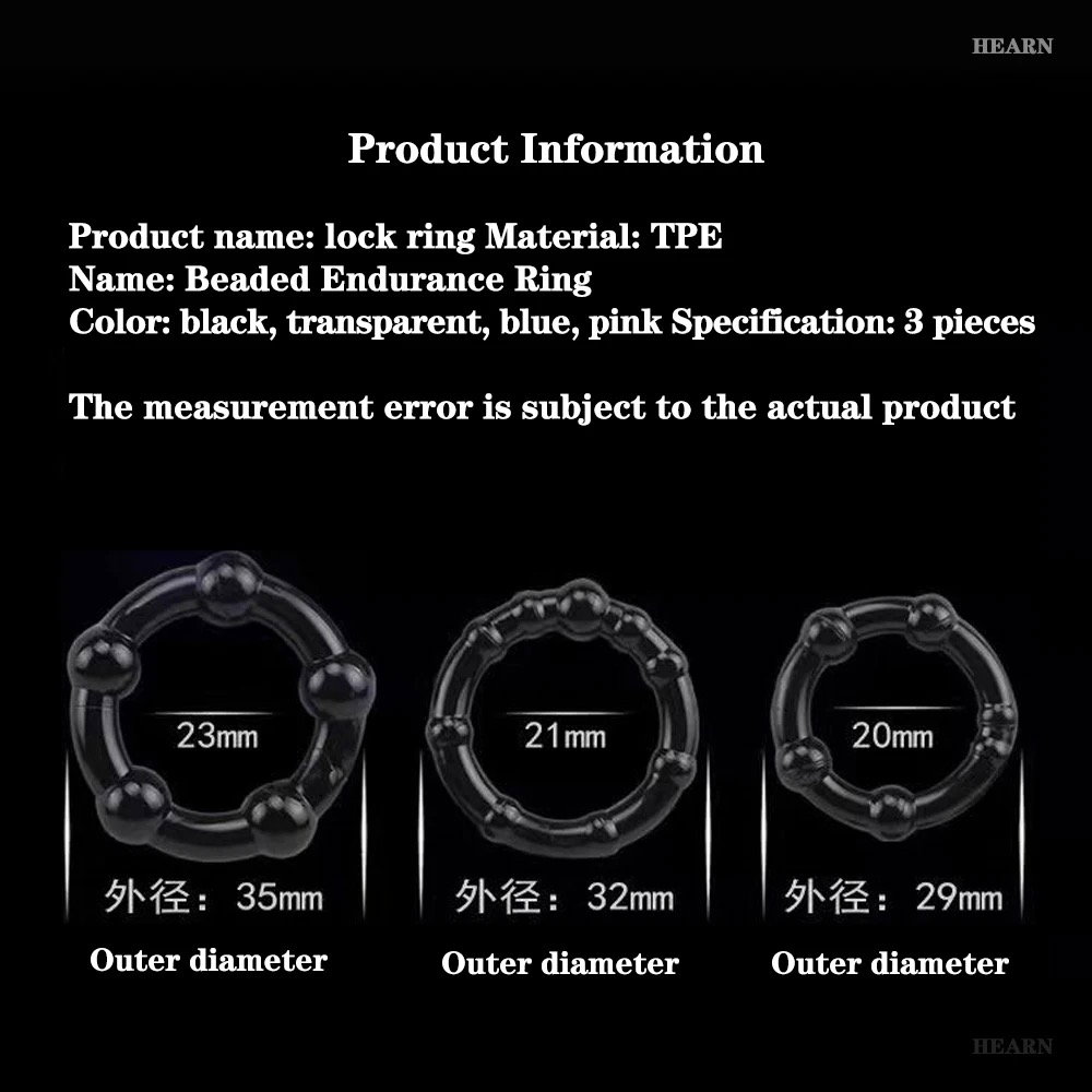 3Pcs Silicone Cock Ring Delay Ejaculation Tricolor Penis Rings Adult Sex Toys For Men 18+ Couple Stimulate Sex Game Sex Shop_3