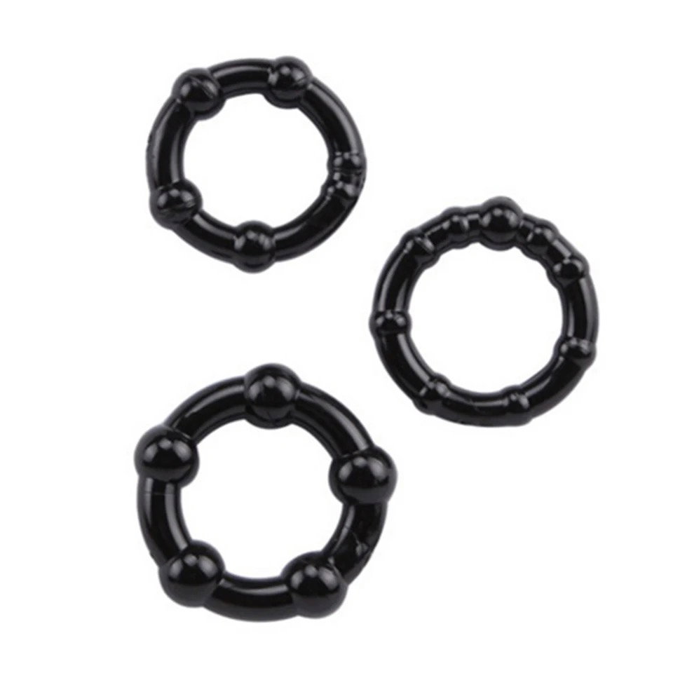 3Pcs Silicone Cock Ring Delay Ejaculation Tricolor Penis Rings Adult Sex Toys For Men 18+ Couple Stimulate Sex Game Sex Shop_2