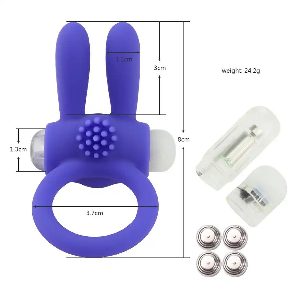 Men Couples Erotic Built-in Battery Male Masturbator Vibrator Bondage Penis Ring for Adults Sex Games to Time Delay Ejaculation_2