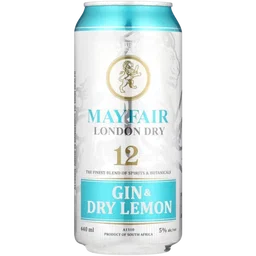 Mayfair Gin And Dry Lemon Can 440ml