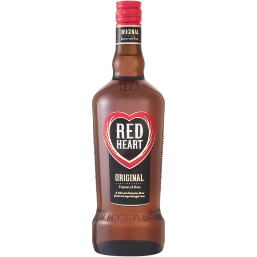 Red Heart Rum Bottle 750ml