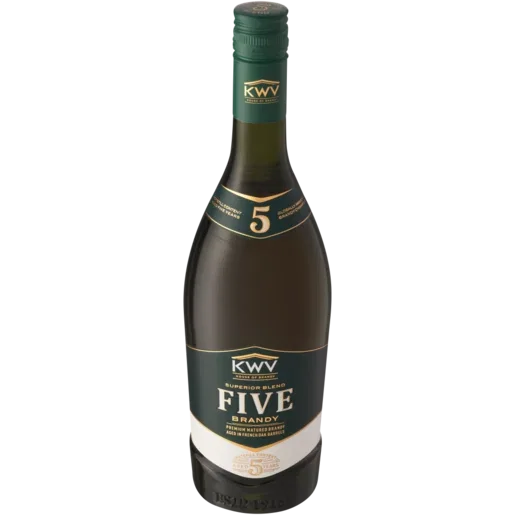 KWV 5 Year Old Brandy Bottle 750ml_1