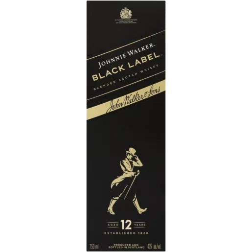 Johnnie Walker Black Label 12 Year Old Scotch Whisky Bottle 750ml_1