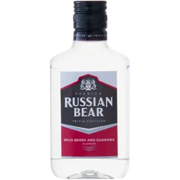 Russian Bear Wild Berry & Guarana Flavoured Triple Distilled Vodka Bottle 200ml