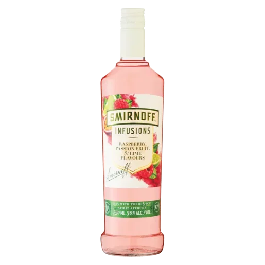 Smirnoff Raspberry, Passion Fruit and Lime Vodka Bottle 750ml