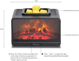 Flame Fireplace Electric Wax Melt Warmer