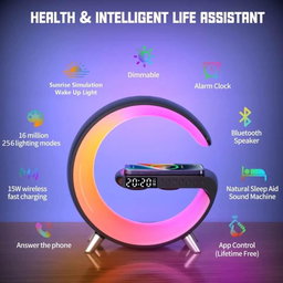 Wireless charging, Bluetooth, Alarm clock