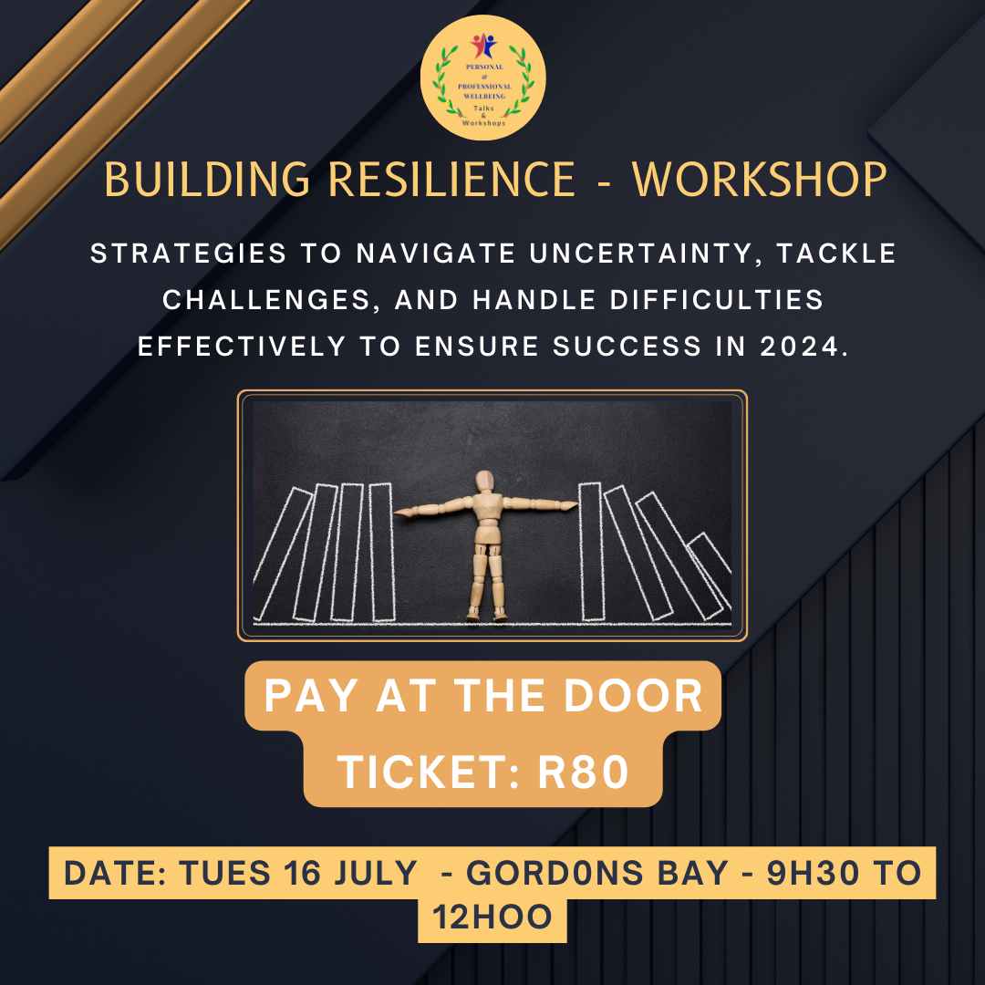RESILIENCE WORKSHOP GORD0NS BAY: PAY AT THE DOOR TICKET