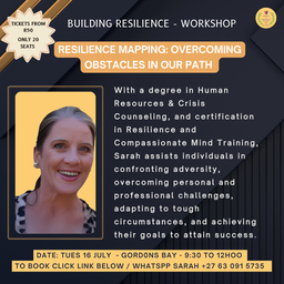 RESILIENCE WORKSHOP GORD0NS BAY: PAY AT THE DOOR TICKET