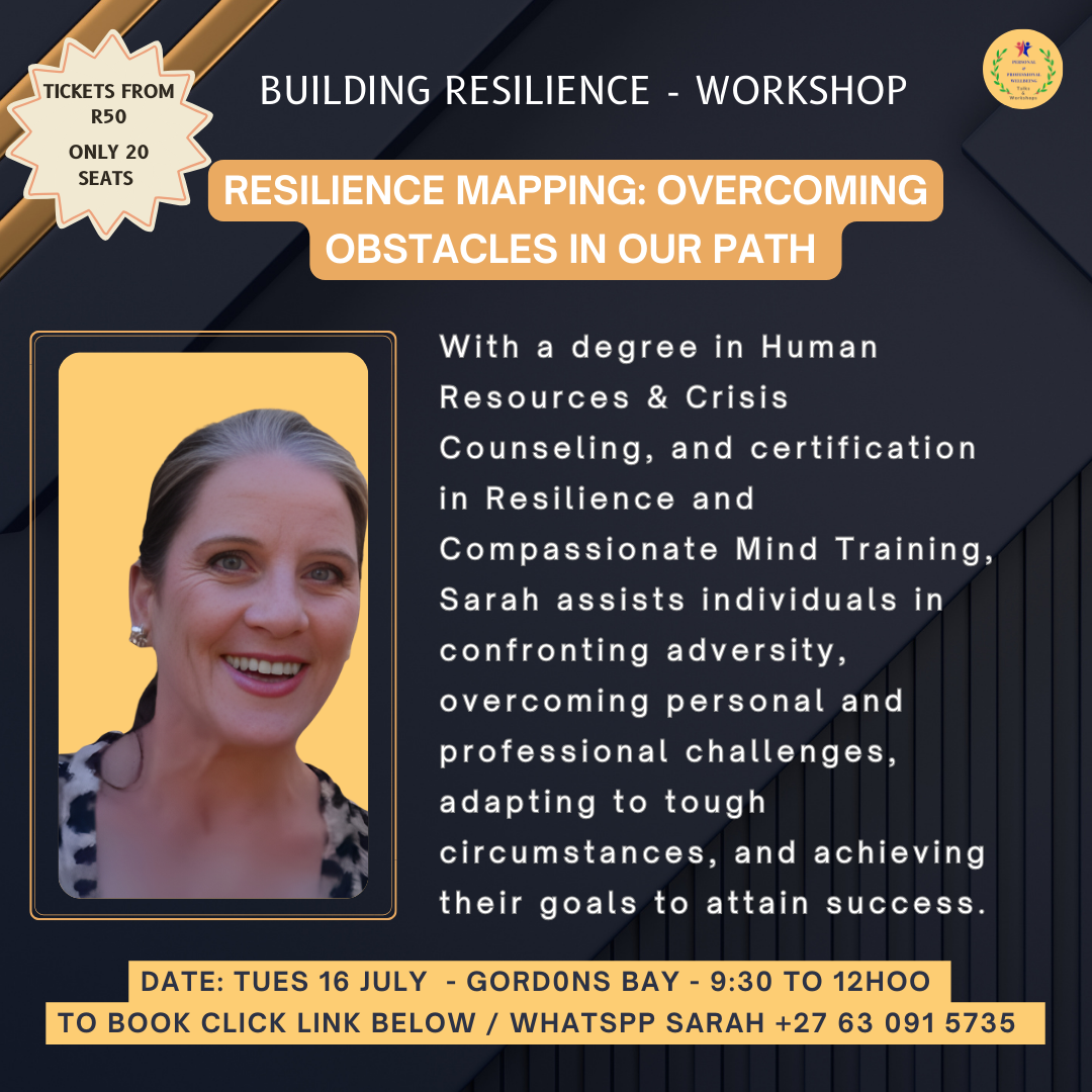 RESILIENCE WORKSHOP GORD0NS BAY: PAY AT THE DOOR TICKET_1