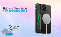 Zebronics Zeb-MagSecure 15W Type C PD Magnetic Wireless Charger Pad with 1 M Type-C Cable