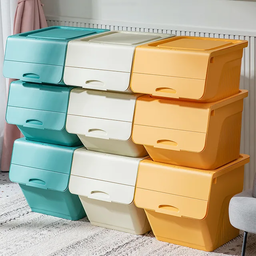 Stackable foldable multipurpose storage box 