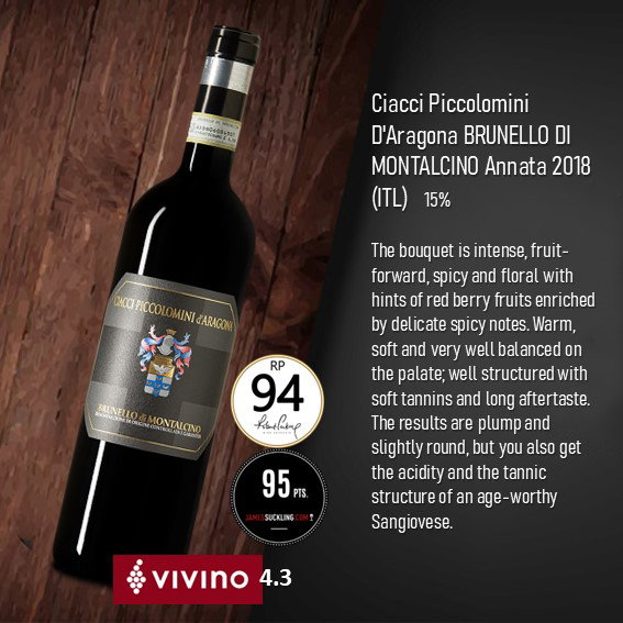 Ciacci Piccolomini D'Aragona BRUNELLO di Montalcino Annata 2018