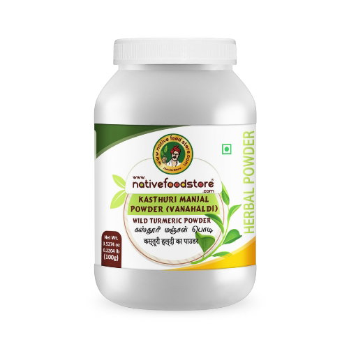 NATIVE FOOD STORE KASTHURI MANJAL POWDER(VANAHALDI) 100GMS_0