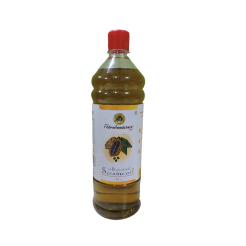 NATIVE FOOD STORE COLD PRESSED (MARACHEKKU) SESAME OIL - GINGELLY  1LTR_0