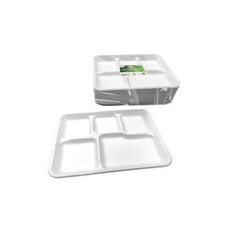 BIO PLATES 5 PARTITION - 25PCS