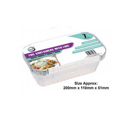 FOIL CONTAINERS WITH LID - 20PCS