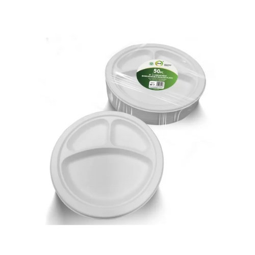 BIO PLATES 10 INCHES 3 PARTITION - 25 PCS_0