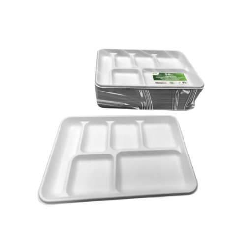BIO PLATES (25 PCS) - 6 PARTITION