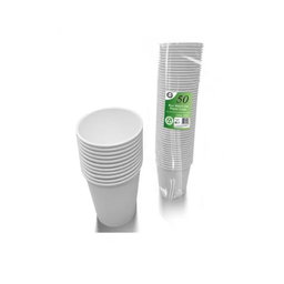 PAPER CUPS HOT/COLD PLAIN 80Z - 50PCS