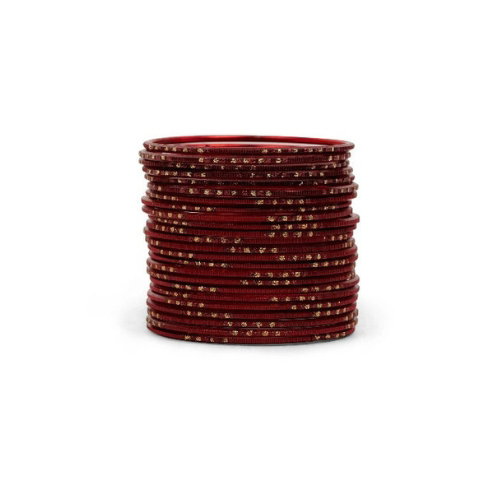 GLASS BANGLES MAROON 2.6 INCHES