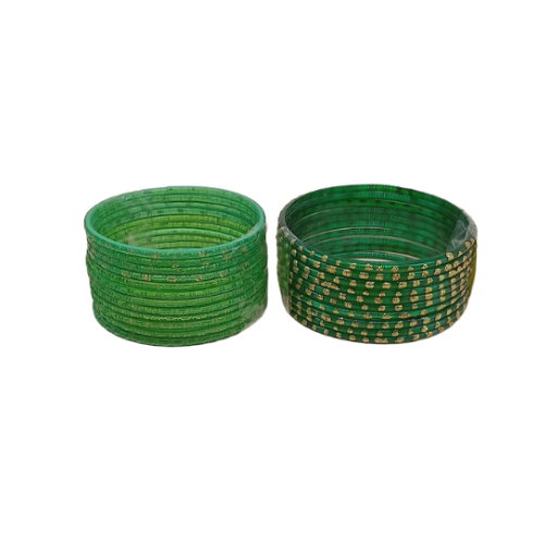 GLASS BANGLES GREEN  2.6 INCHES_0