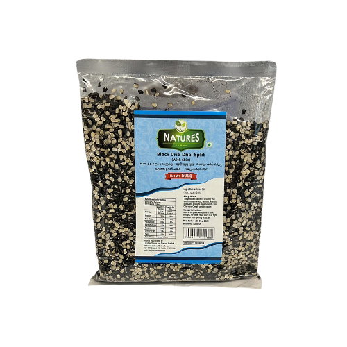 NATURES BLACK URID DAL WITH SKIN 500G