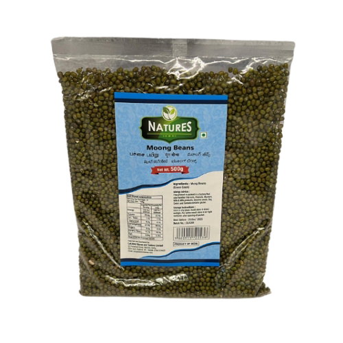 NATURES GREEN MOONG BEANS 500G_0