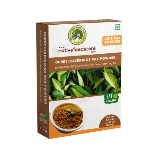 NATIVE FOOD STORE CURRY LEAF (KARUVEPPILAI) RICE MIX 200G_0