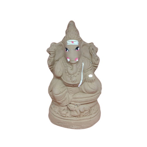 VINAYAGAR STATUE PURE CLAY 8 INCHES_0
