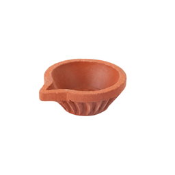 MUD LAMP (AGAL VILAKKU) SINGLE FACE - 3 INCHES