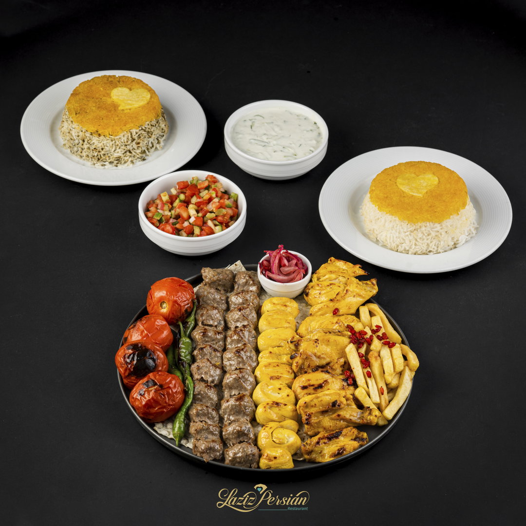 Mixed Grill Party For 3   Person (4 kabab+2rice+2 appetizer)