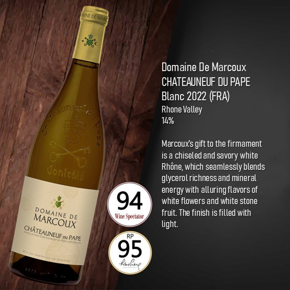 Domaine De Marcoux CHATEAUNEUF DU PAPE Blanc 2022 (FRA)