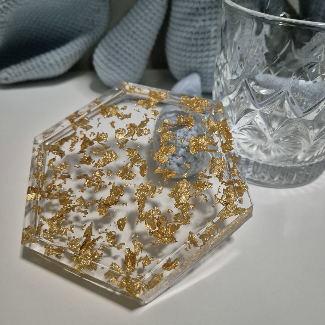 Gold Resin Coaster