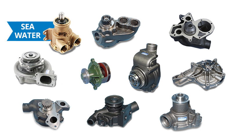 Water pumps and components