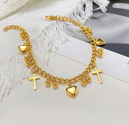 Cross Charm Bracelet 